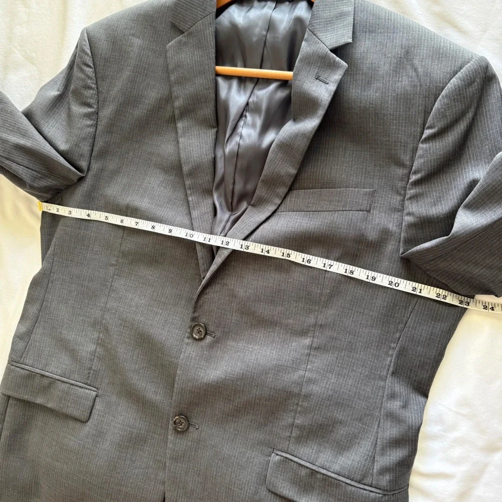 Ralph Ralph Lauren Mens 44R Grey Wool Micro‎ Stripe Blazer Sport Coat Canada